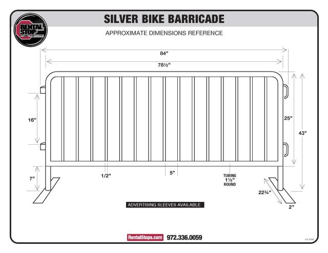 Where to find Bike Barricades 6.5 Ft in Fort Worth