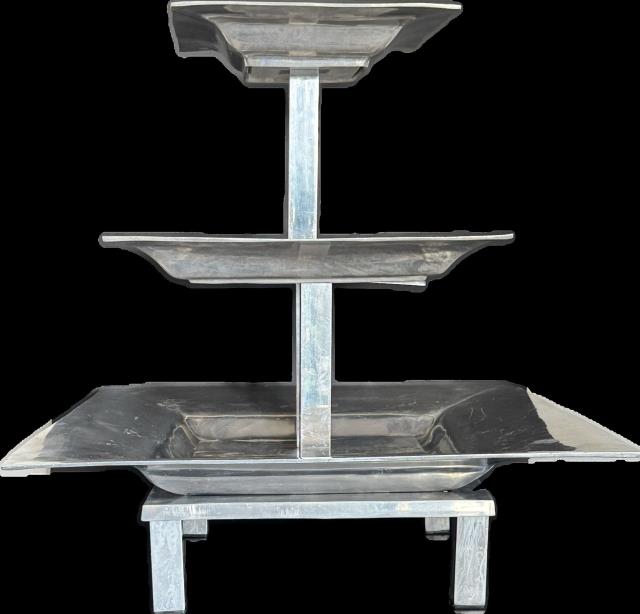 Rental store for 3 Tiered Square Silver Tray in Fort Worth TX